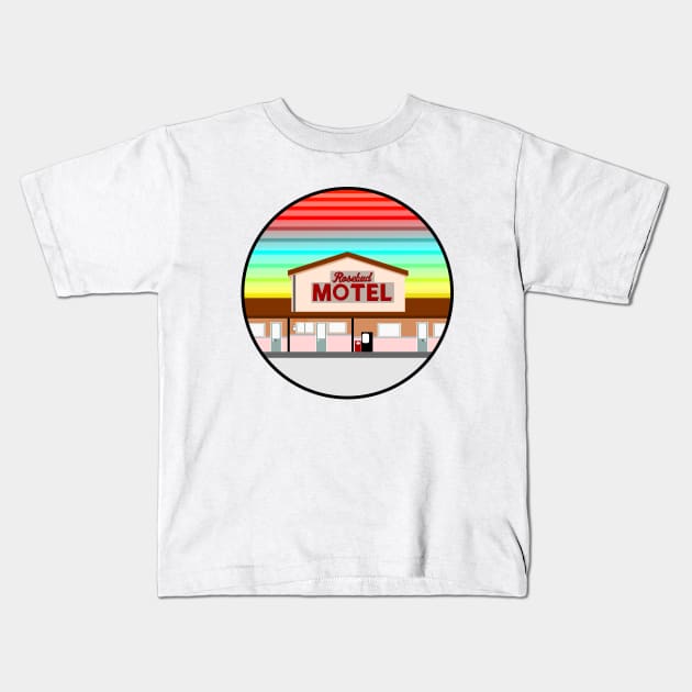 SCHITT'S CREEK ROSEBUD MOTEL Kids T-Shirt by LICENSEDLEGIT